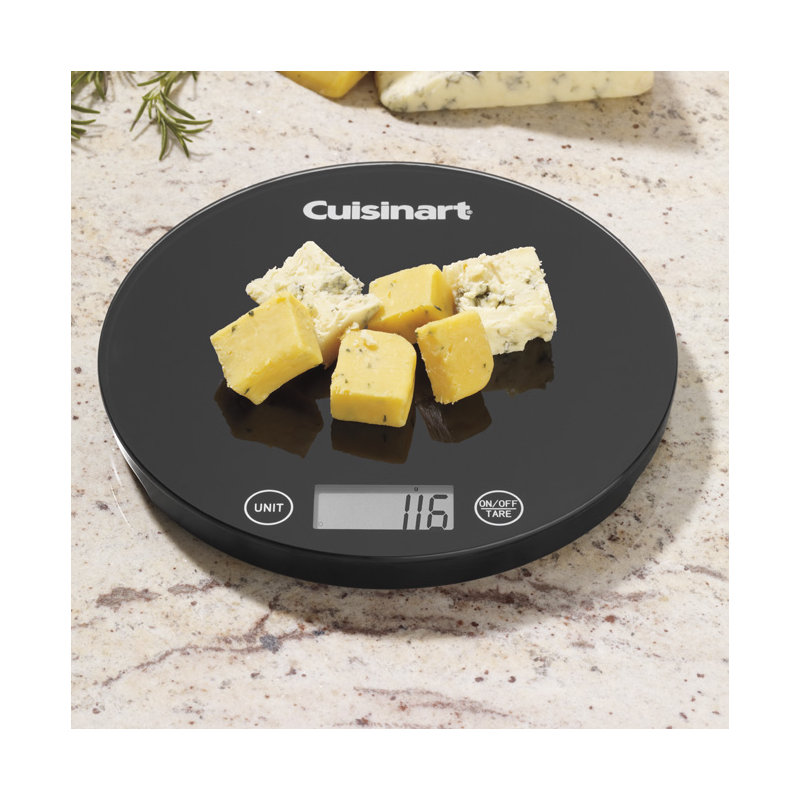 Cuisinart DigiPad Round Digital Kitchen Scale, Black