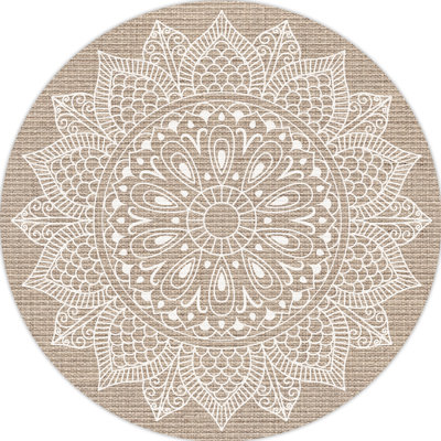 Kira Round Vinyl Area Rug