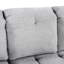 Lit spacieux en forme de U avec rangement pour méridienne, ports et revêtement en chenille tendance, chargeurs fonctionnels gris, housse en tissu,