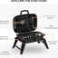 Barbecue au charbon de table 14 po - Portable pour les réceptions en plein air, finition émaillée, ventilation, pieds pliables, surface de cuisson de 223 po², Black Adventures 14 po, revêtu, surface