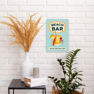 Beach Bar Summer Tropical Cocktail Bar Art Beach Tropical Wall Art