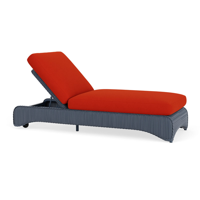 Loom Outdoor Chaise Lounge, Denim Blue, Deering Cadet