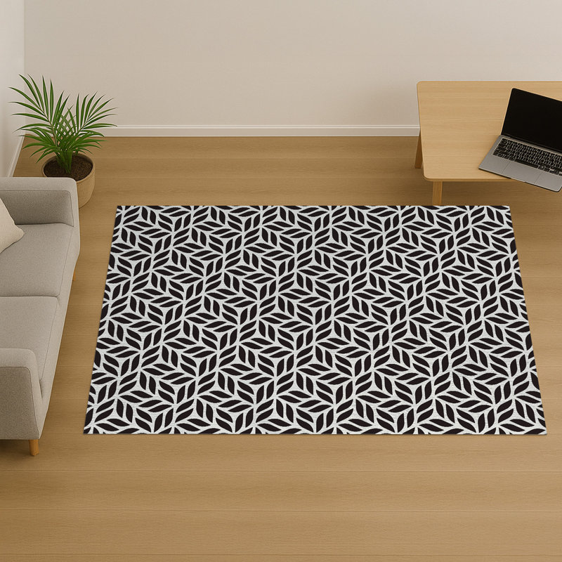 Geometric Area Rug, Runner 70 x 140 cm
