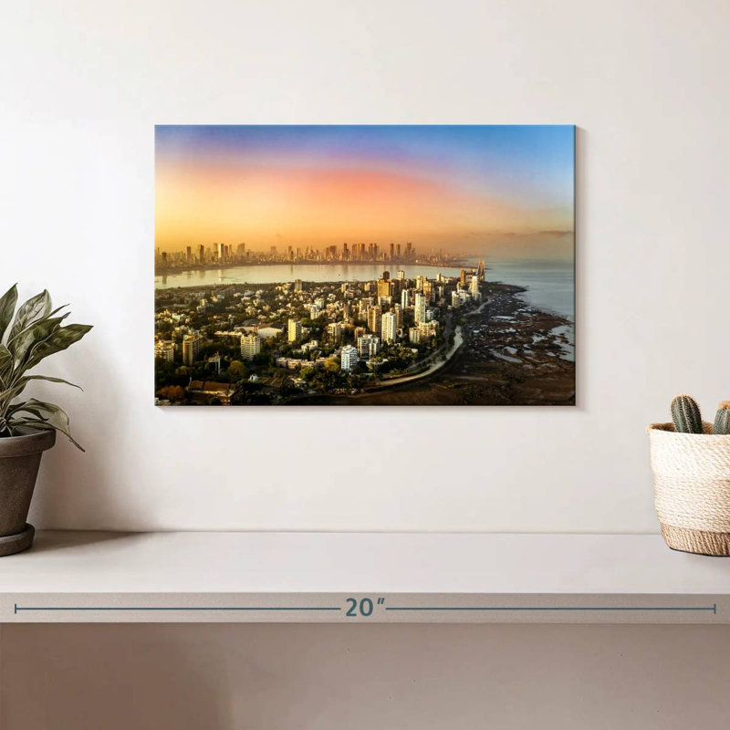 Ravi Mumbai City Skyline Aerial, 8" H x 12" W