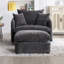 Fauteuil d'appoint pivotant surdimensionné de 46,1 po avec repose-pieds-224947938