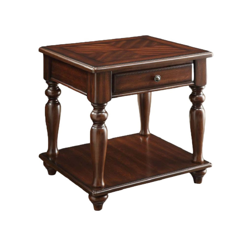 Farrel Walnut Finish End Table