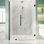 Porte de douche à charnière sans cadre de 47 à 48 po x H 72 po avec verre trempé de 5/16 po (8 mm)
