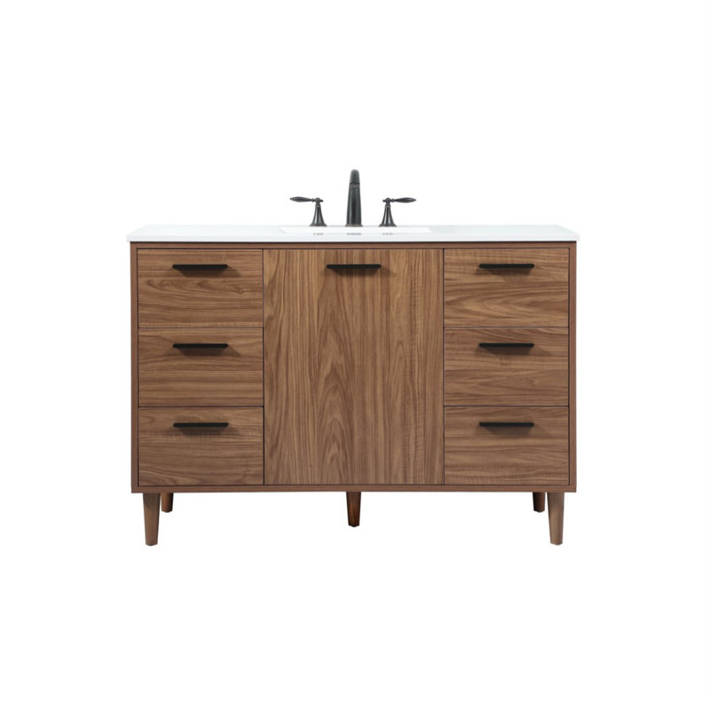 Ensemble de meuble-lavabo simple 48 po Baldwin, Noyer brun