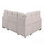 Canapé modulaire en coin rembourré avec causeuse et rangement Nyhan