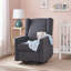  Fauteuil inclinable à dossier pivotant en tissu à petit espace contemporain pour salon, chambre à coucher et chambre de bébé