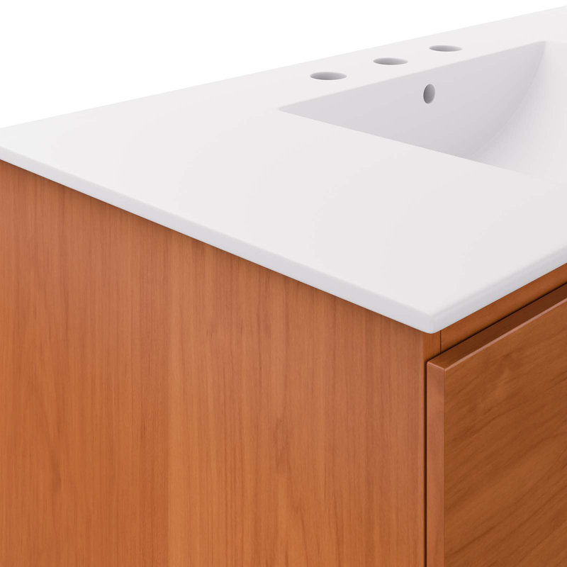 Meuble-lavabo mural 36 po Modway Scenic, Blanc