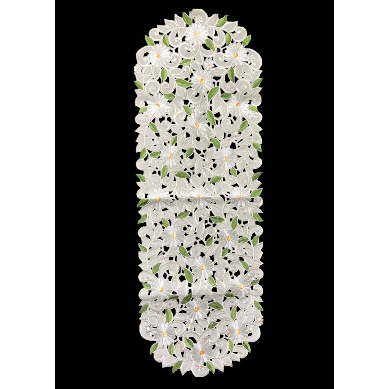 Chemin de table rectangulaire Margarita, 27 po x 13 po