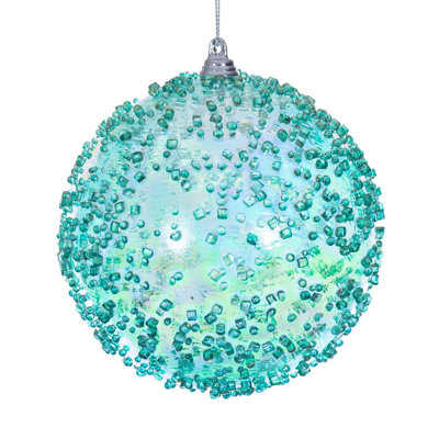 4.75" Iridescent Bead Ball. Includes 3 ornaments per bag.