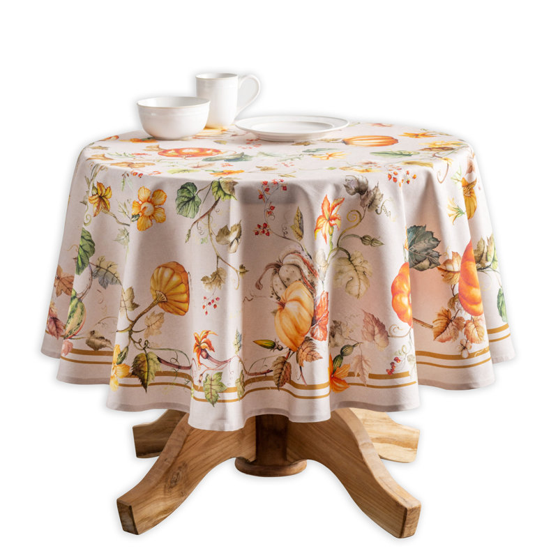 Maison d'Hermine  Potiron 100% Cotton Tablecloth - 63" Round, 69" x 69"
