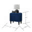 Velours bleu marine magnifique table de chevet 1pc table de chevet 2 tiroirs mobilier de chambre design élégant