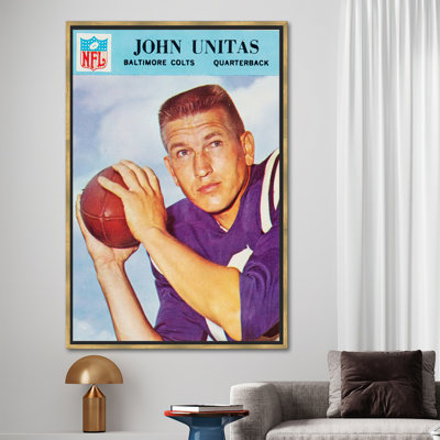 Johnny Unitas, art célèbre, impression de Motivation, affiche de motivation, art sur toile Gym, art mural football américain, A-313