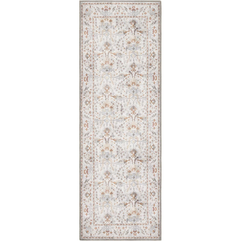 Traditional Guljan Area Rug Ivory Color, Runner 2' x 6'1"