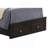 Sleek Dual-Purpose Black Storage Bed