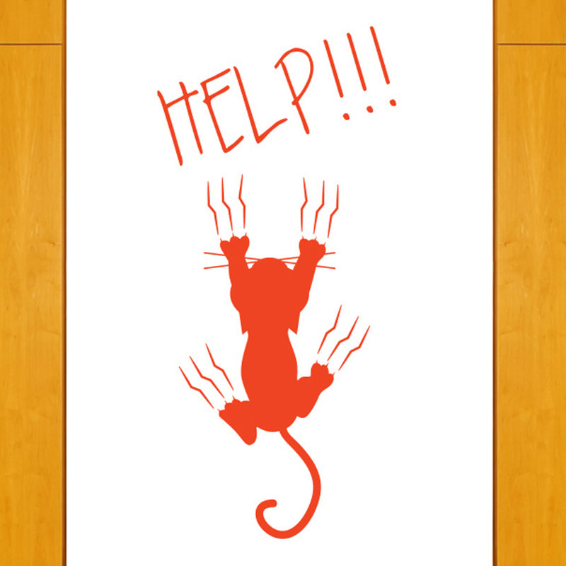 Animals Wall Decal, Orange, Large