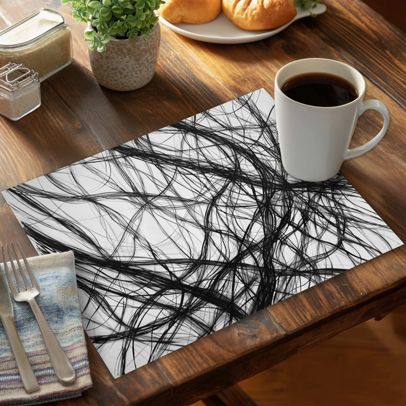 Connection Shapes Man Cave Minimalist Polyester Placemat