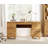 58" Executive Desk With 4 Drawers, Modern Farmhouse Home Office Computer Table With Charging Station, Keyboard Tray-1562811976