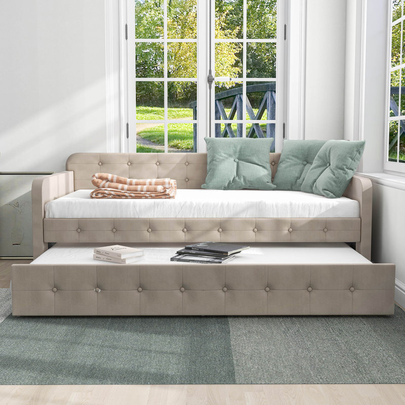 Avira Upholstered Daybed, Beige