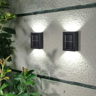 Allizzon Black Solar Powered Integrated LED Outdoor Flush Mount