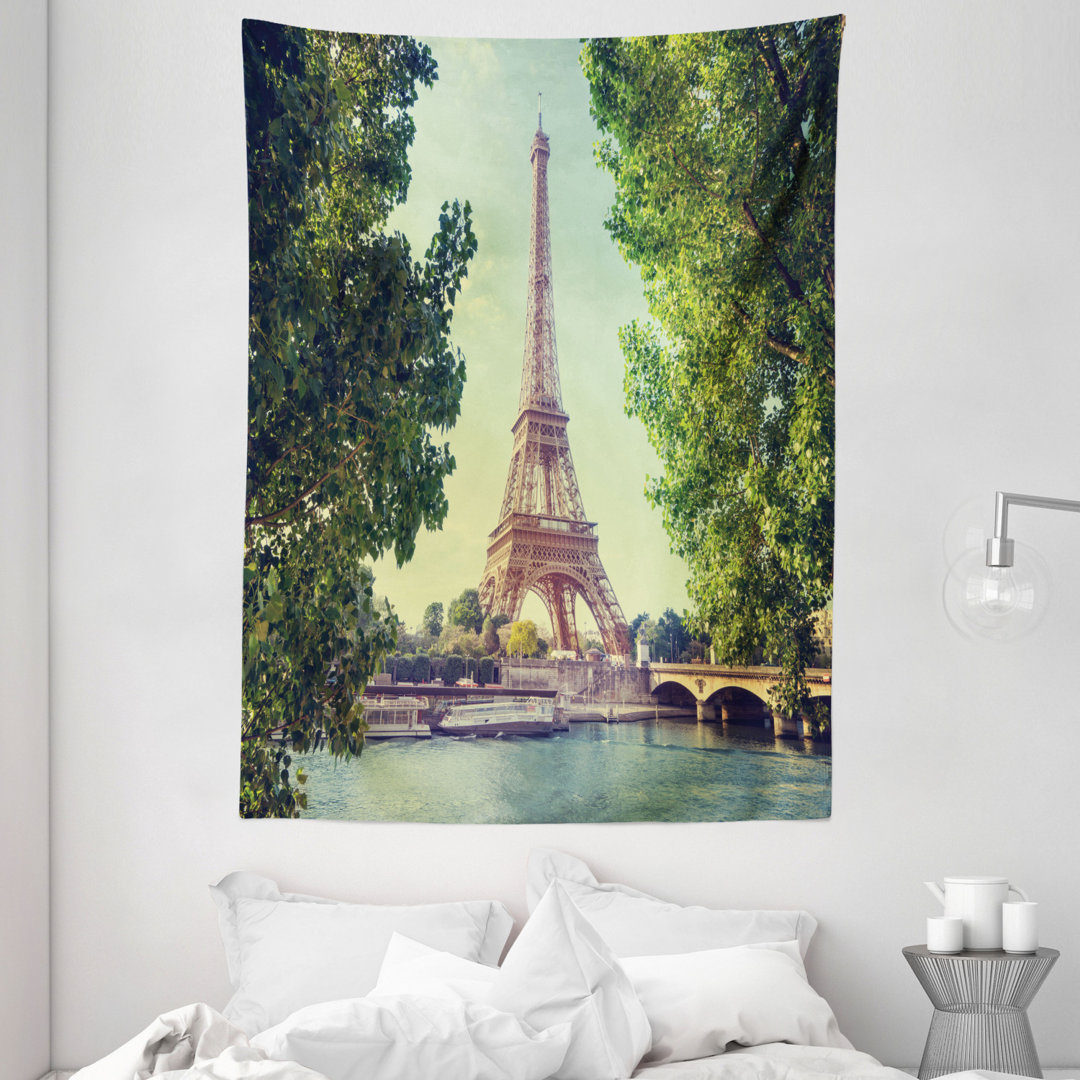 Wandbehang Eiffel Tower Seine River Bild Frankreich European Landmark