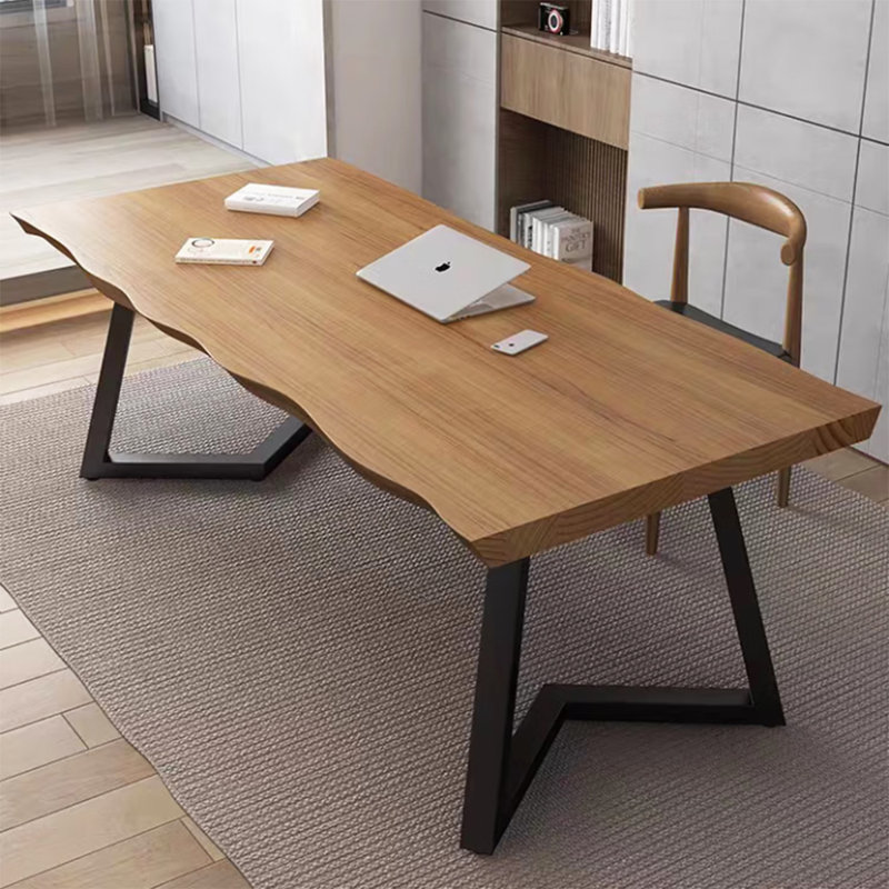 Bureau rectangulaire en bois massif, H 29,53 po x l 78,74 po x P 31,5 po