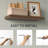 Floating Shelves, Light Brown, 2 Shelves, 1.50" H-7988727