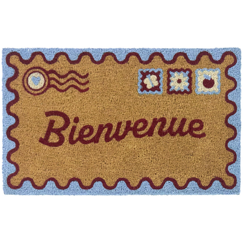 Bienvenue Postage 18" x 30" Doormat