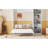Full-size wall-mounted Murphy bed with shelf, white-1844533824-1844533838