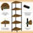 Corner Stand Shelf for Storage, Corner Shelf Organizer,Rustic Brown Rack for Small Spaces,Home Office,Kitchen,Bathroom-61771283