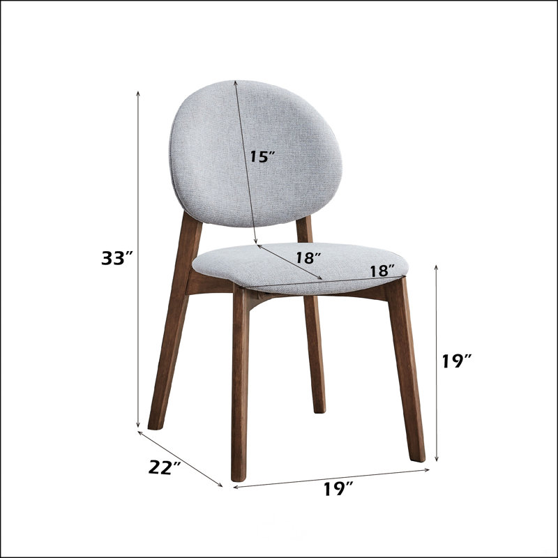 Chaise d'appoint au fini gris clair et noyer