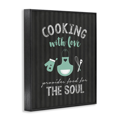 Food For Soul Black Framed Giclee, design by Lettered and Lined