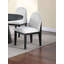 Chaise d'appoint ergonomique en tissu blanc