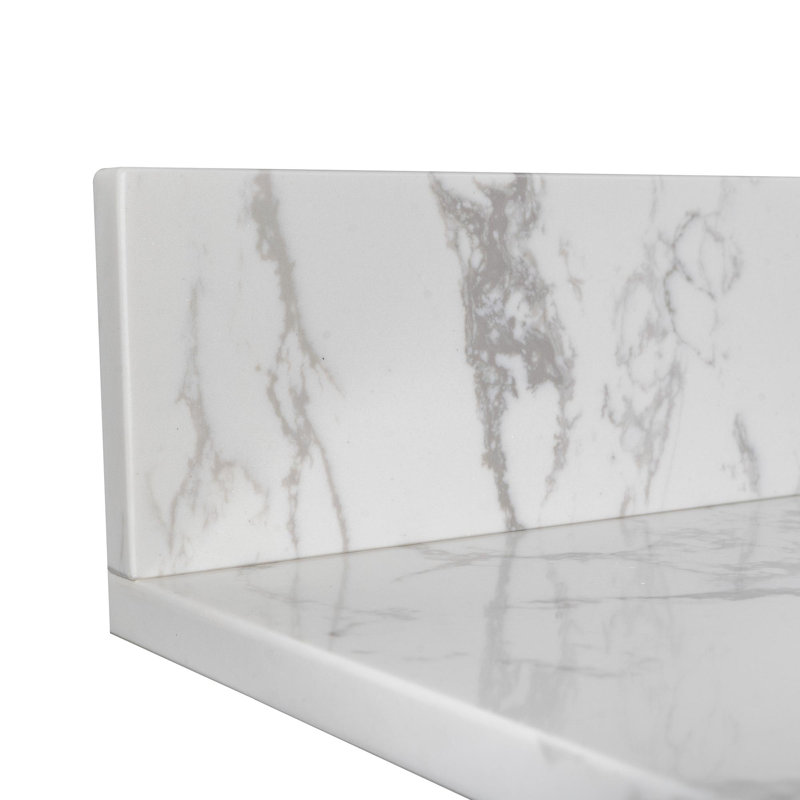 Undermount Rectangular Ceramic Sink, 4" Centers