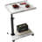 Adjustable C-Shaped Side Table With 360° Swivel And Wheels, Lightweight End Table For Sofa, Bedside, Living Room, And Small Spaces