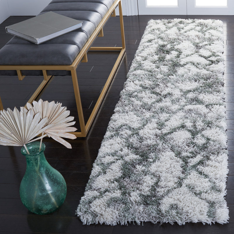 Tapis à poils longs Adlea, Tapis de couloir 2 pi x 8 pi