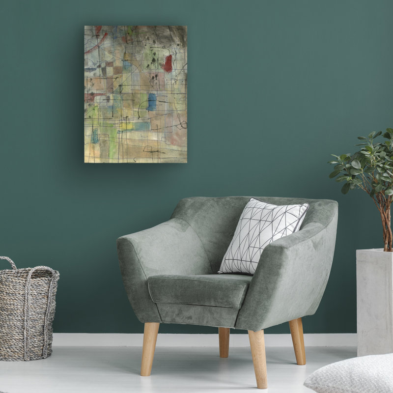 Art sur toile, maison bleue riche, H 19 po x l 14 po