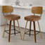 26" Swivel Upholstered Counter Height Bar Stool-2130976834-2137909068