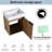 Catinia  18" Wall Mounted Single Bathroom Vanity Set with Ceramic Top without Faucet