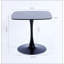 Table de salle à manger robuste en panneau de fibres à densité moyenne avec pieds en métal pour la cuisine ou le bureau alliant durabilité et facilité d'assemblage