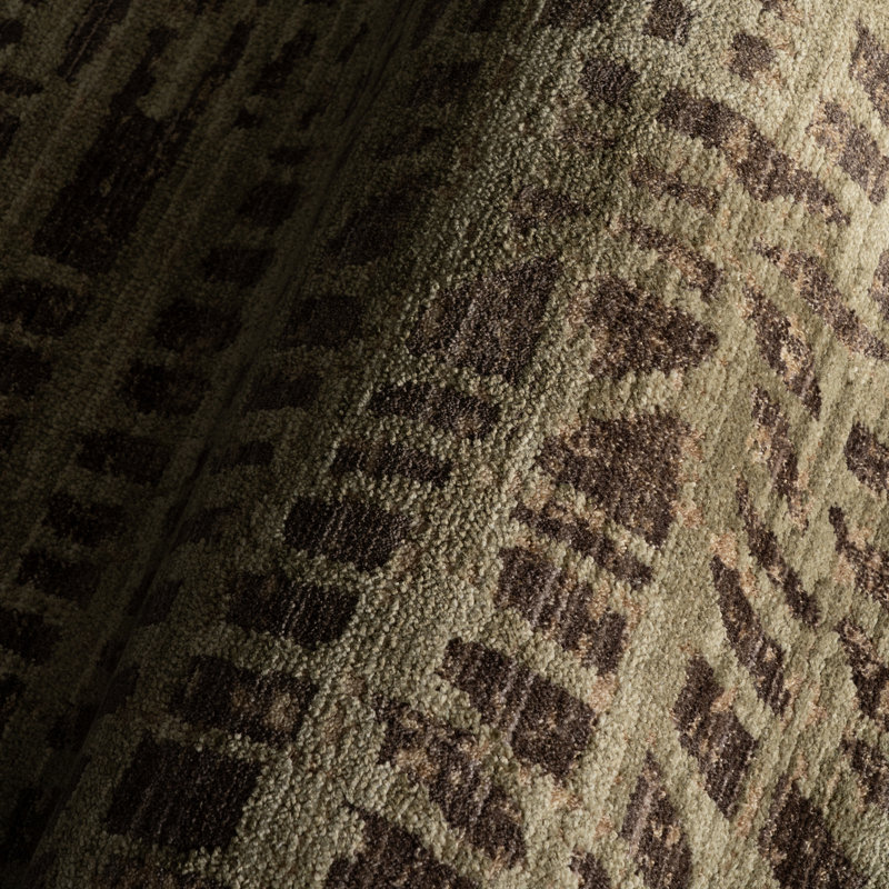  Thalira Modern Animal Print Area Rug, Rectangle 4' x 6', Green