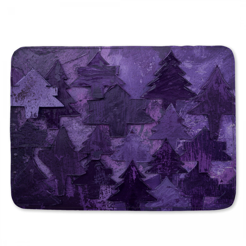 Tapis de bain mauve, L 24 po x L 17 po