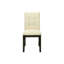 De 2 chaises de salle à manger, 37,36 po de hauteur, rembourrage en mousse crème, structure en bois massif gris, conception transitionnelle pour