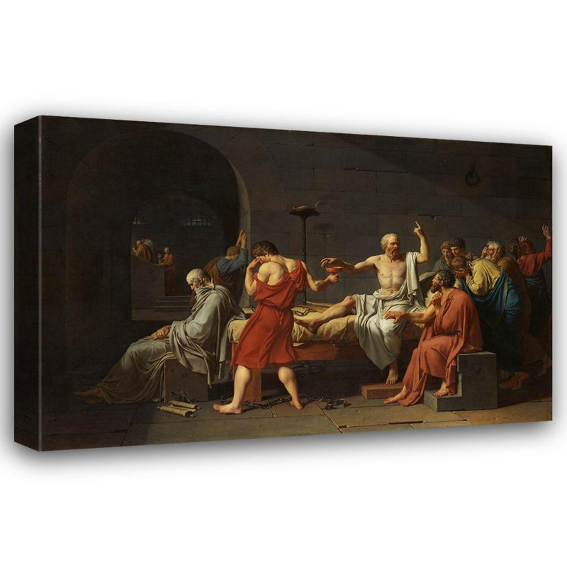 Fleur de lys vivante, art de la galerie David, jacques, louis sur toile, "La mort de Socrate"