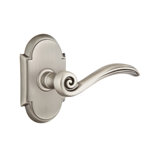 Elan Wave/Drop Privacy (Bed & Bath) Door Lever with Arch Rosette