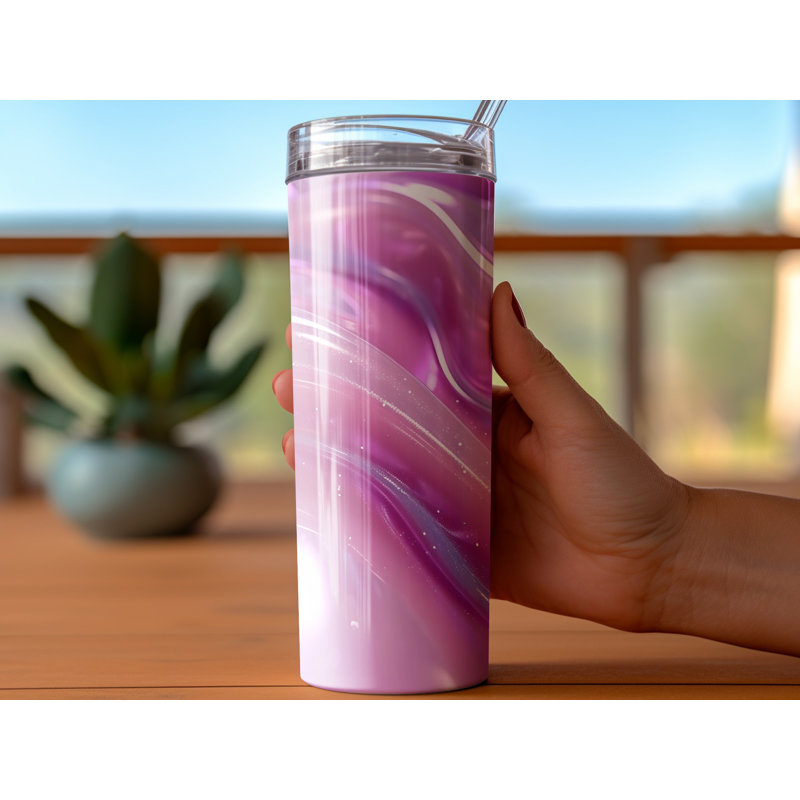 Choose Handmade Tumblers 591ml Vacuum Insulated Stainless Steel (18/8) Travel Tumbler with Straw