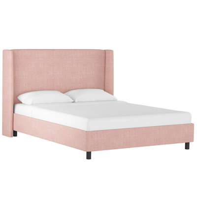 Tilly Linen Upholstered Wingback Bed